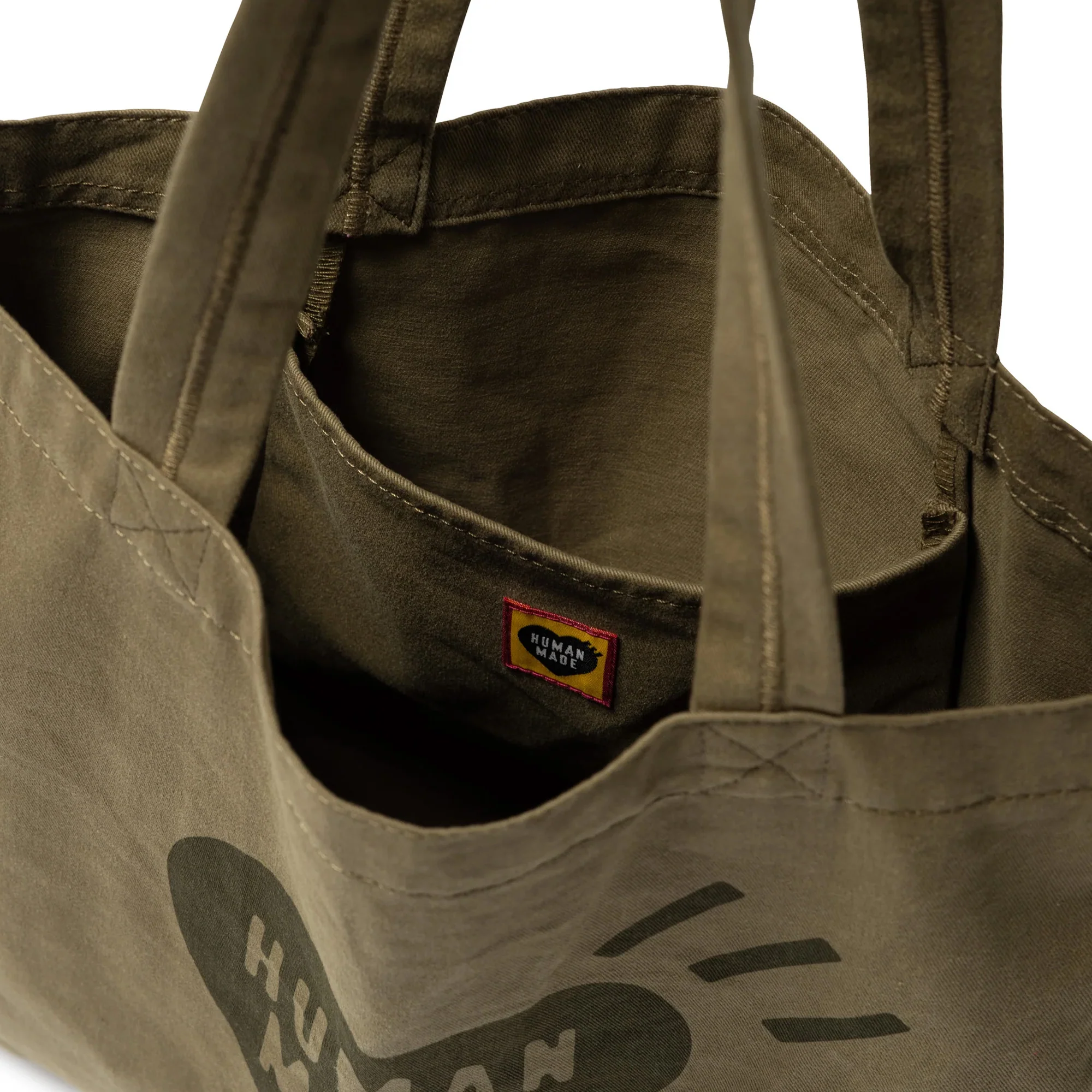 Human Made Book Tote 'Olive Drab' - Image 3