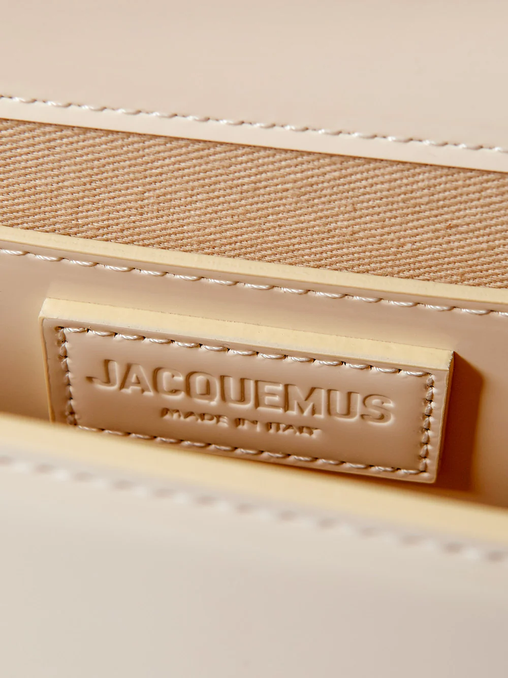 Jacquemus Leather Long Shoulder Bag 'Ivory' - Image 3