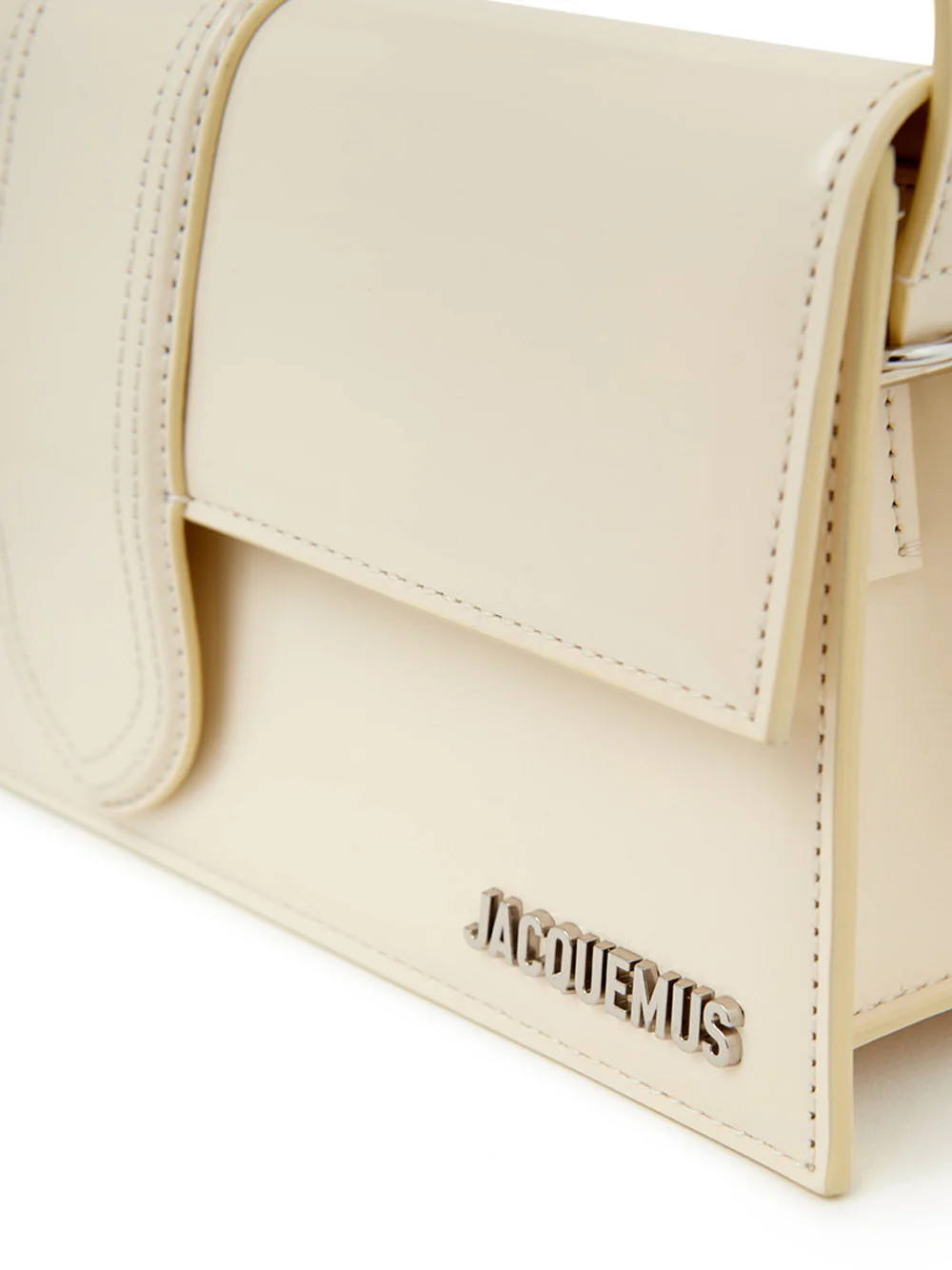 Jacquemus Leather Long Shoulder Bag 'Ivory' - Image 4