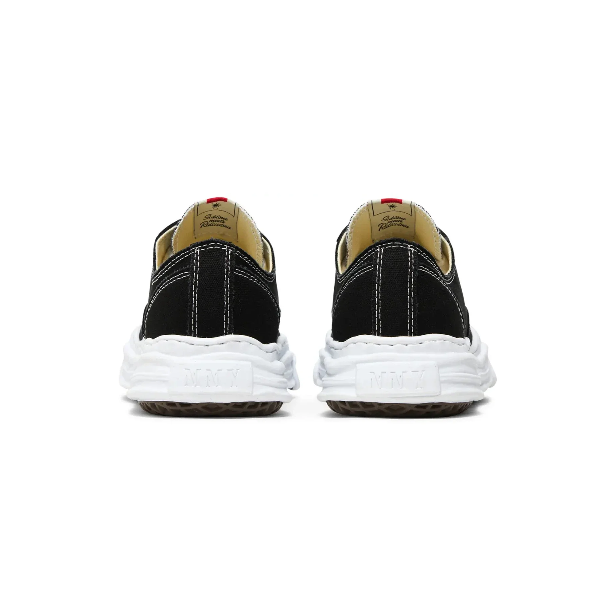 Maison Mihara Yasuhiro Hank OG Sole Canvas Low 'Black White' (2022) - Image 4