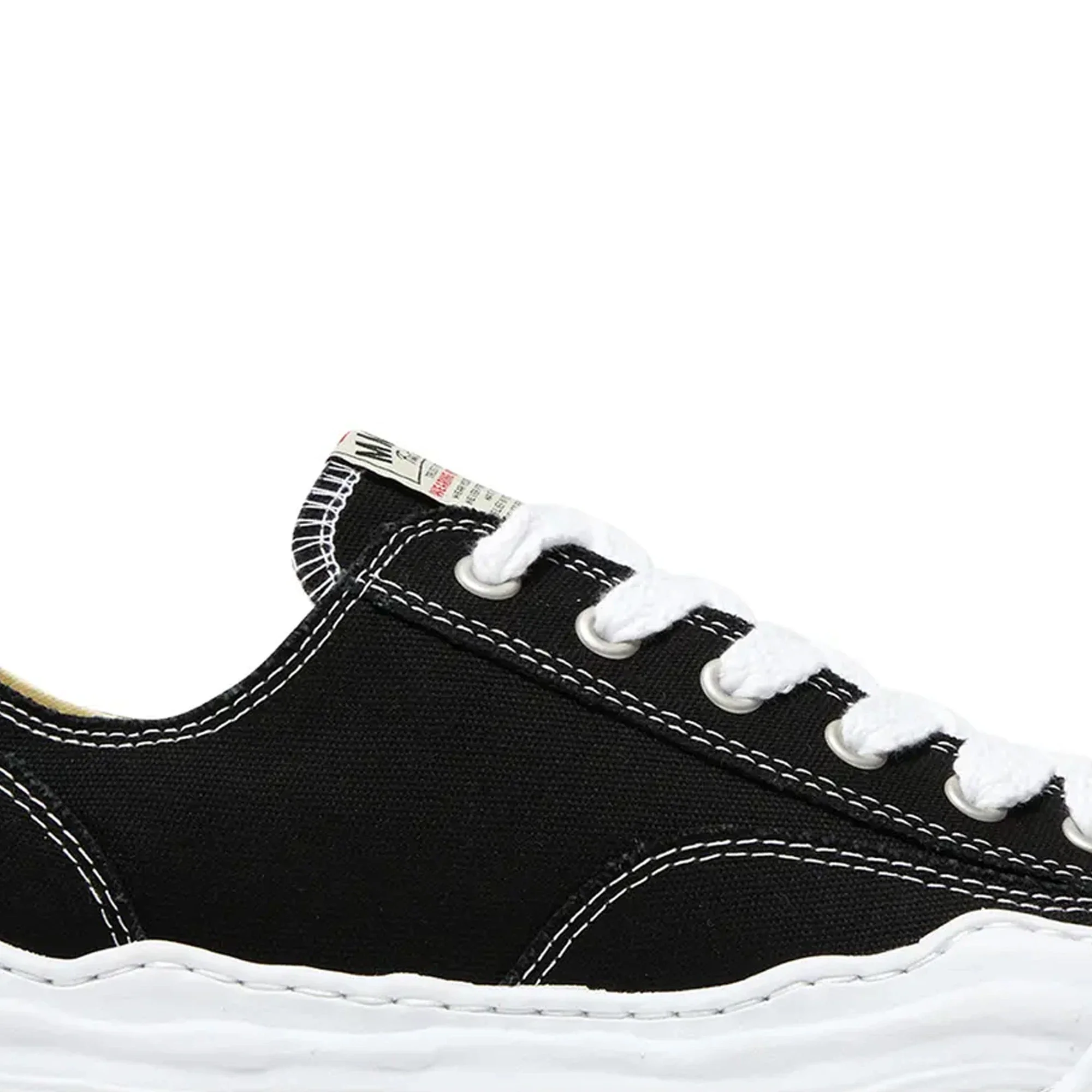 Maison Mihara Yasuhiro Hank OG Sole Canvas Low 'Black White' (2022) - Image 7