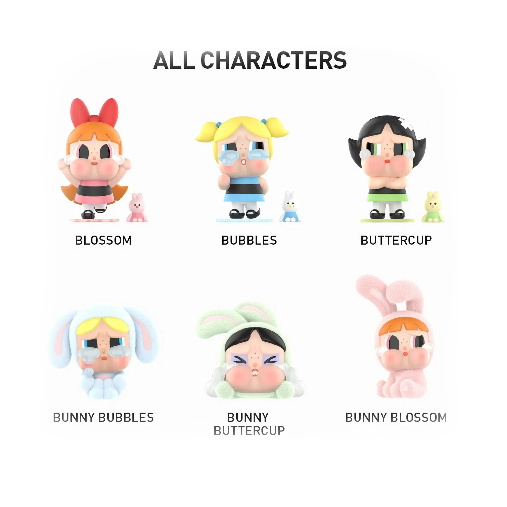 POP MART CryBaby x Powerpuff Girls Series Vinyl Face Plush Sealed Case (12 Blind Boxes) - Image 2