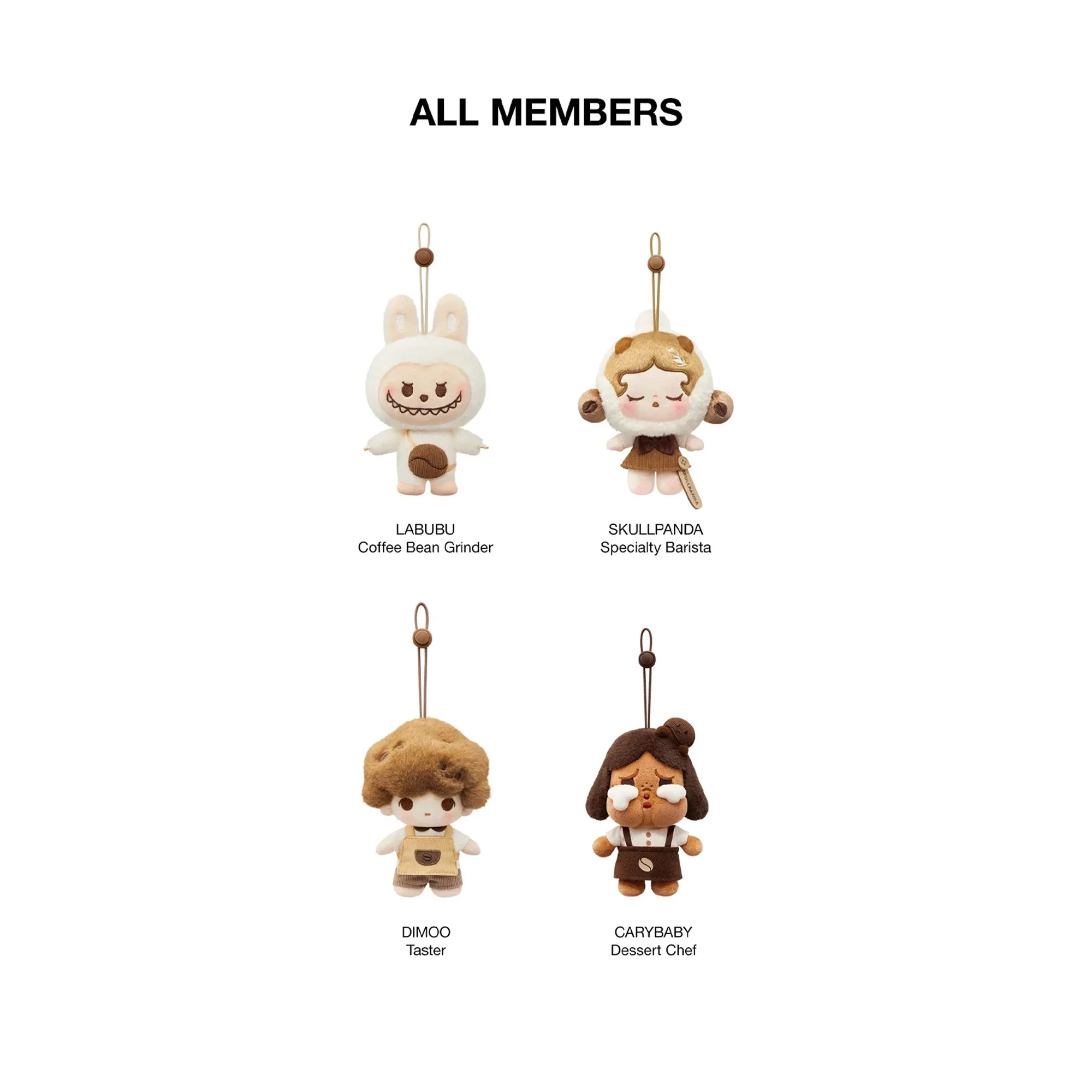 POP MART POP BEAN Coffee Factory Series Plush Pendant Sealed Case (4 Blind Boxes) - Image 3