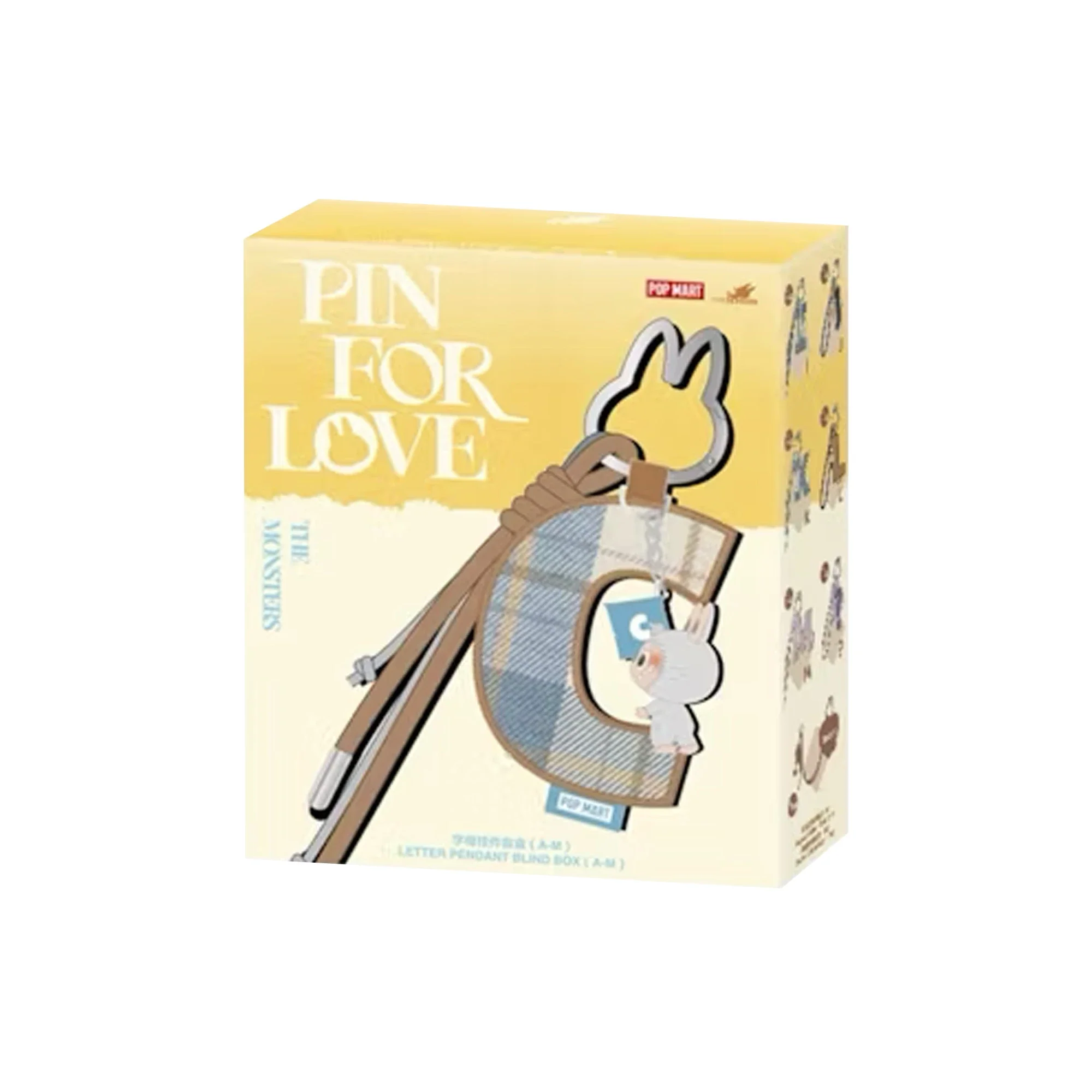 POP MART THE MONSTERS LABUBU Pin for Love Series Letter Pendant (A-M) (14 Blind Boxes) - Image 2