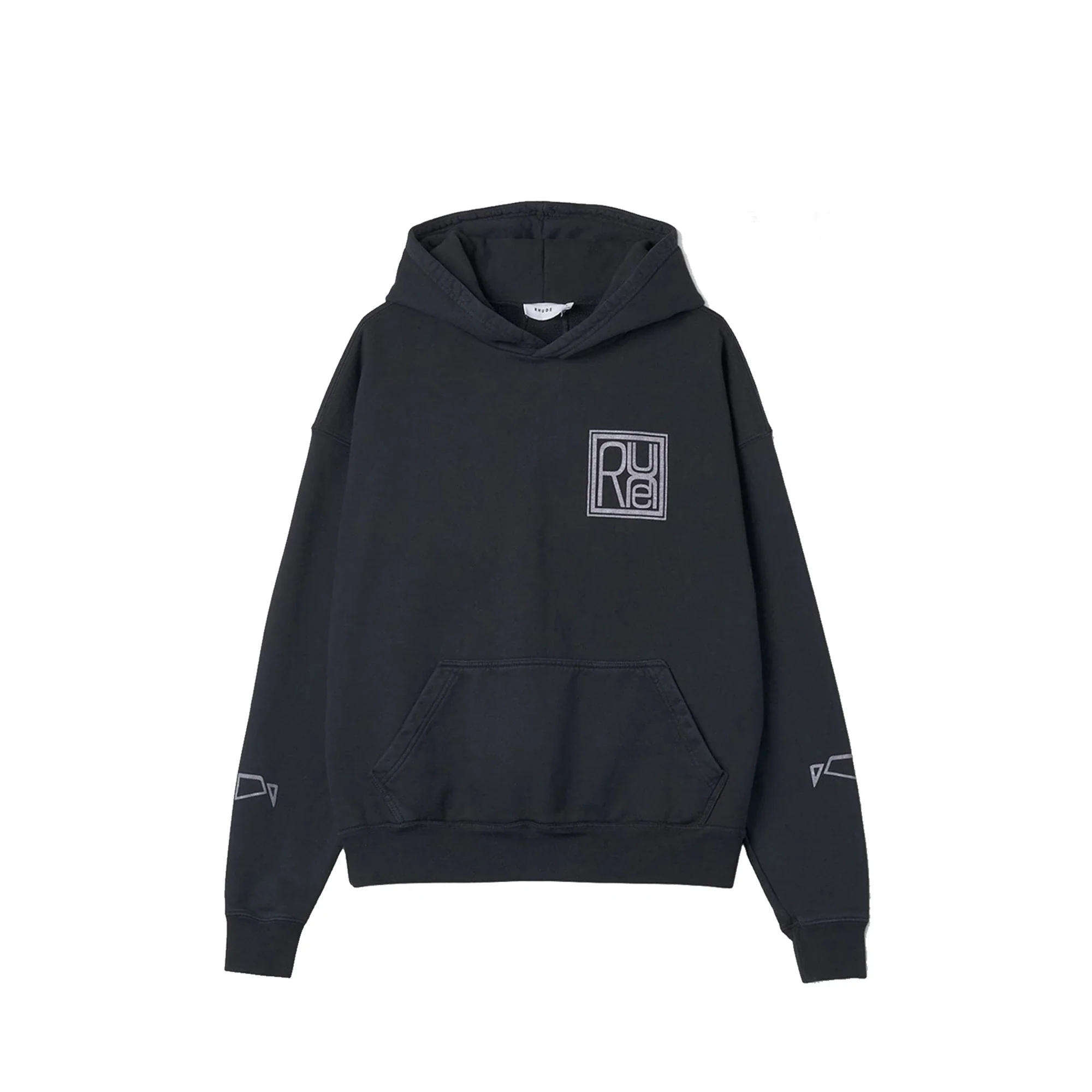 Rhude Square Logo Hoodie 'Vintage Black' (2022)