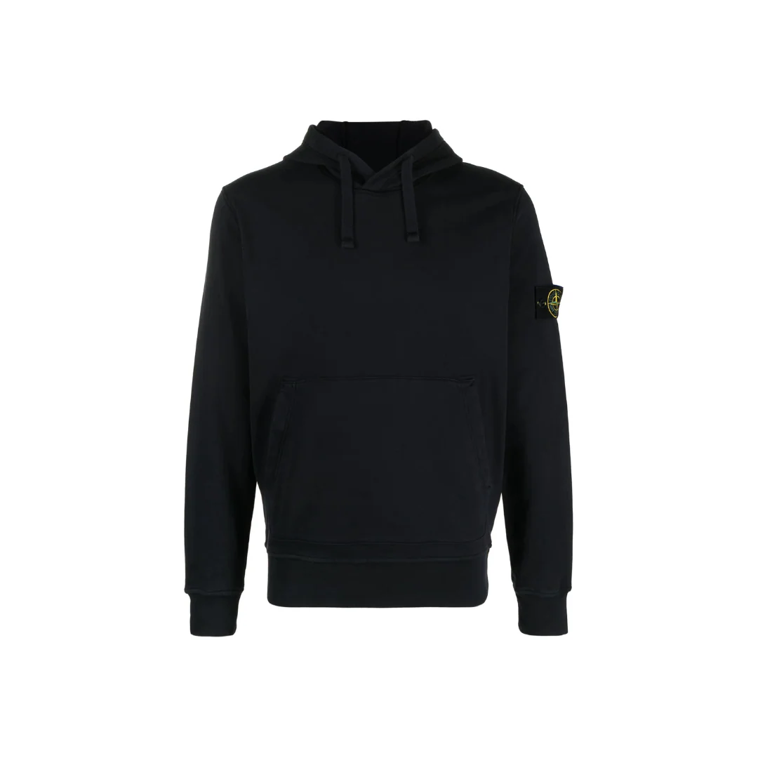 Stone Island Compass-Appliqué Cotton Hoodie