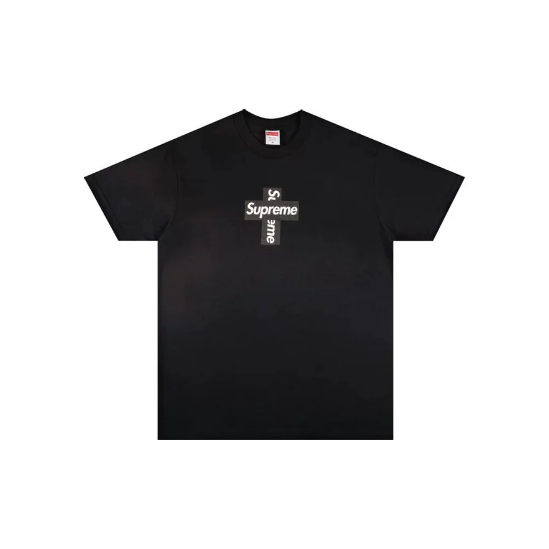 Supreme Cross Box Logo Tee 'Black' (2020)