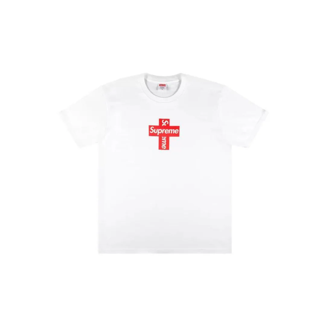 Supreme Cross Box Logo Tee 'White' (2020)