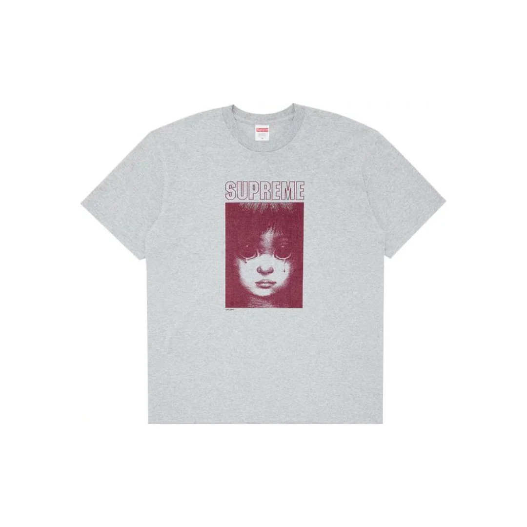 Supreme Margaret Keane Teardrop Tee 'Heather Grey' (2024)