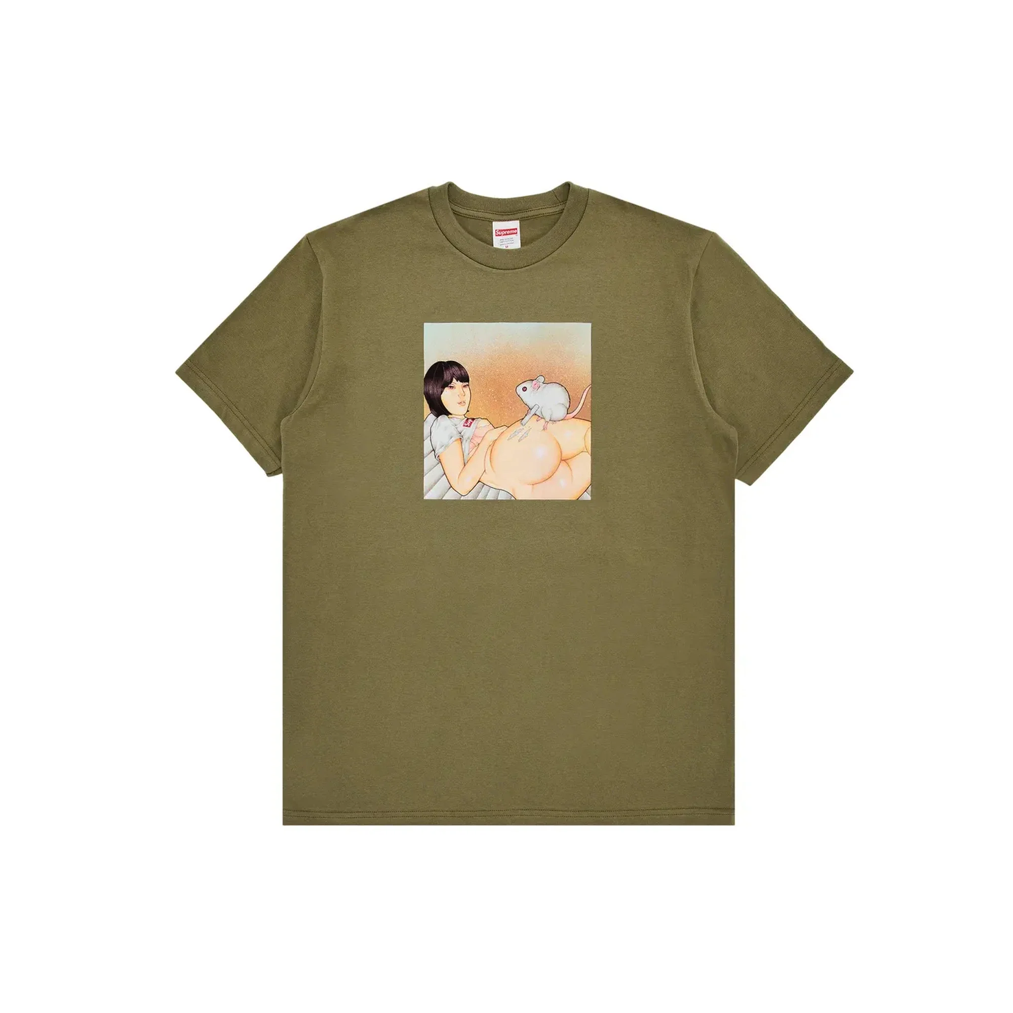Supreme Mouse Tee 'Light Olive' (2025)