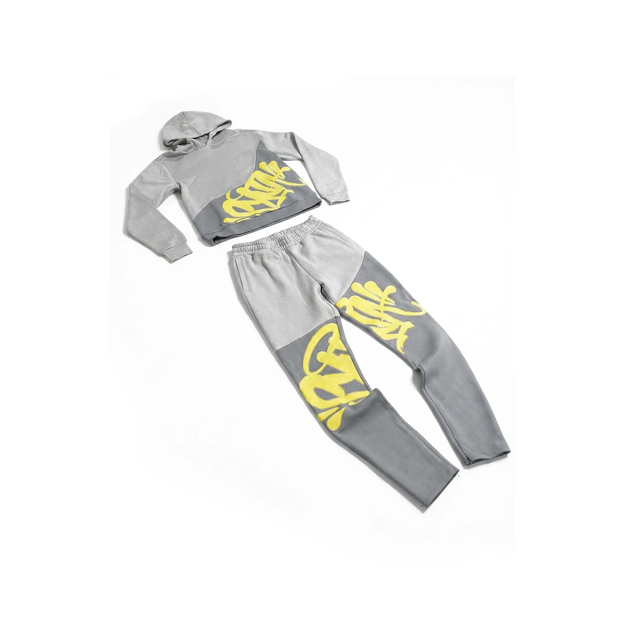 SYNA World Slice Hoodie 'Light Grey / Neon' - Image 3